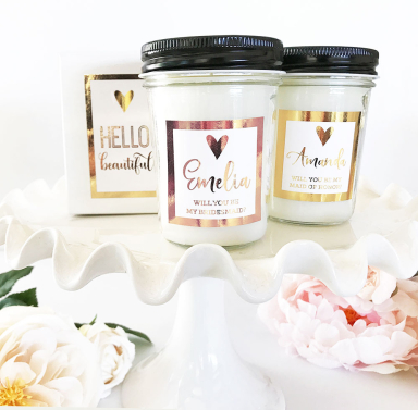 Bridesmaid Proposal Candles