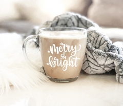 Merry & Bright Glass Mug