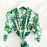 Girls Robe - Palm Leaf Monogram