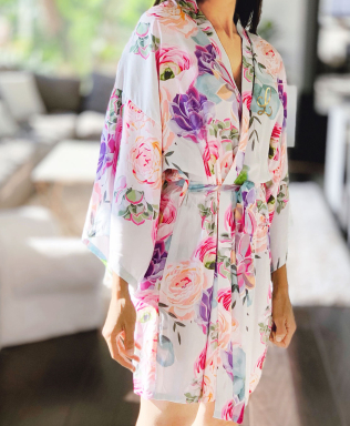 Monogram Succulent Cotton Robe