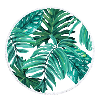 Palm Leaf Round Towel