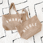 Curved Letter Jute Bags