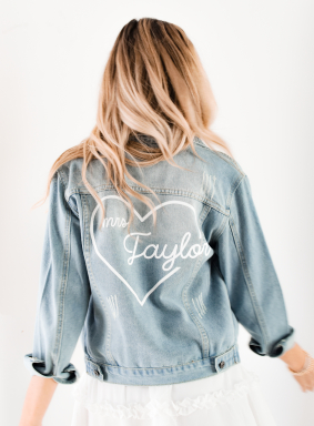 Custom Heart Denim Jacket