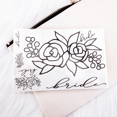 Floral Bride Tattoo Sheet