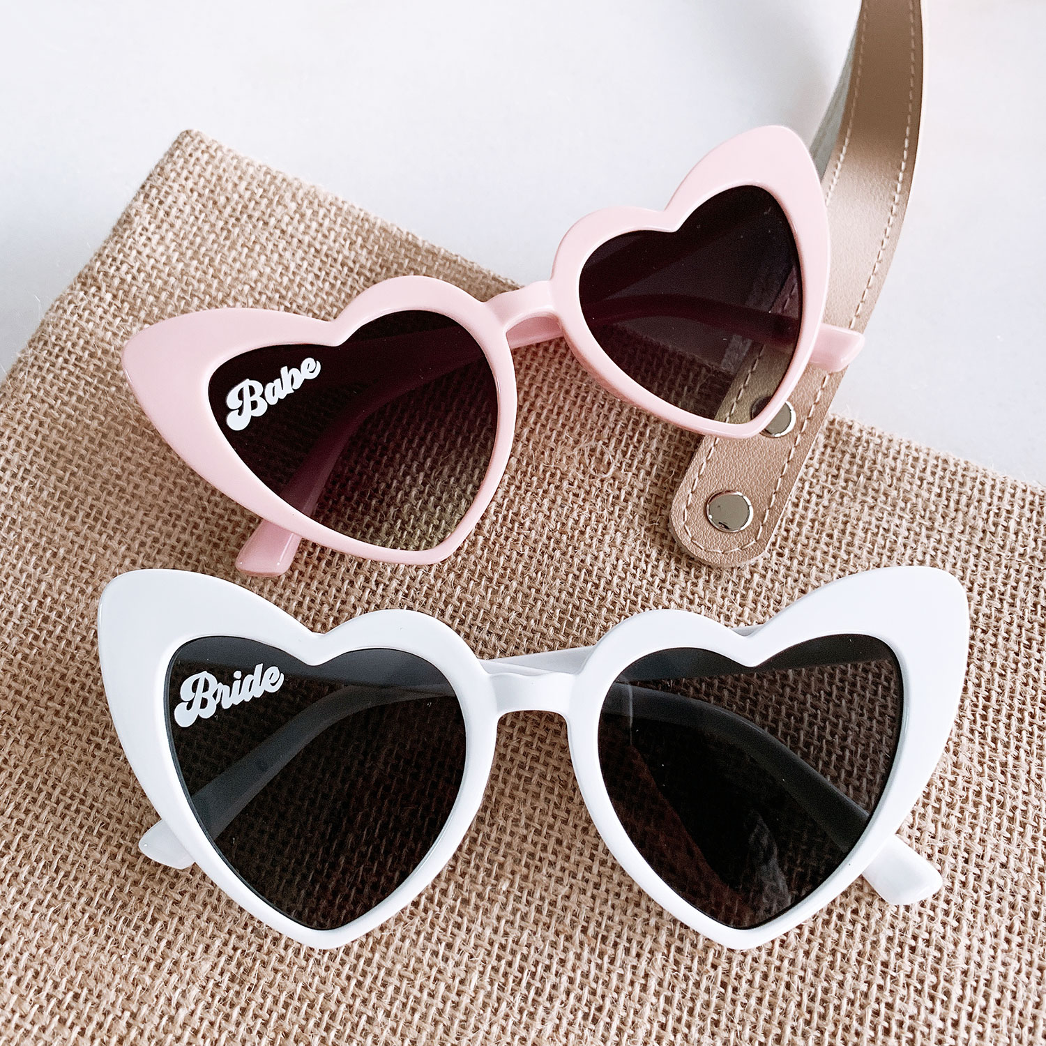 Bride And Babe Heart Sunglasses