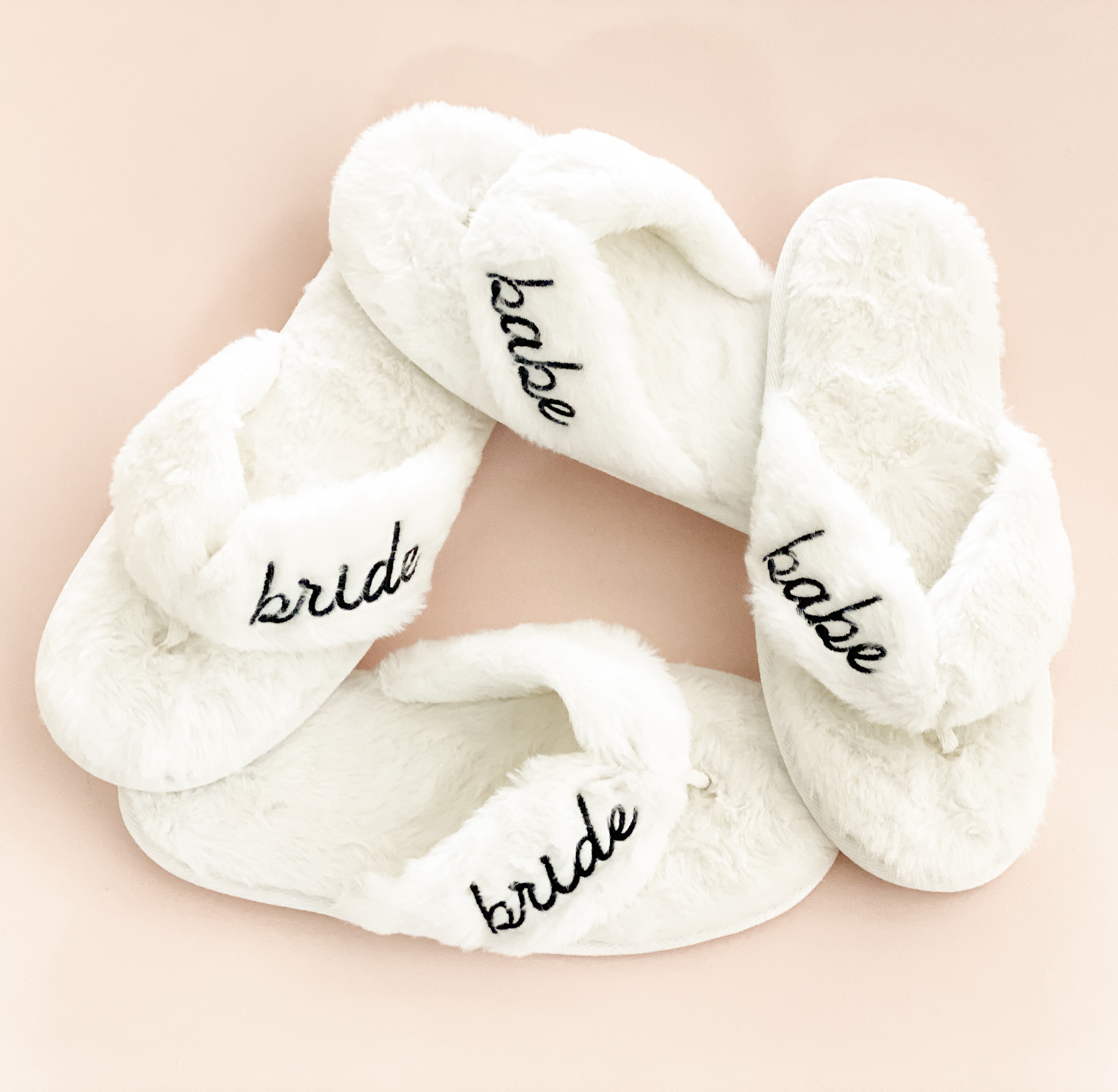 bridal fuzzy slippers