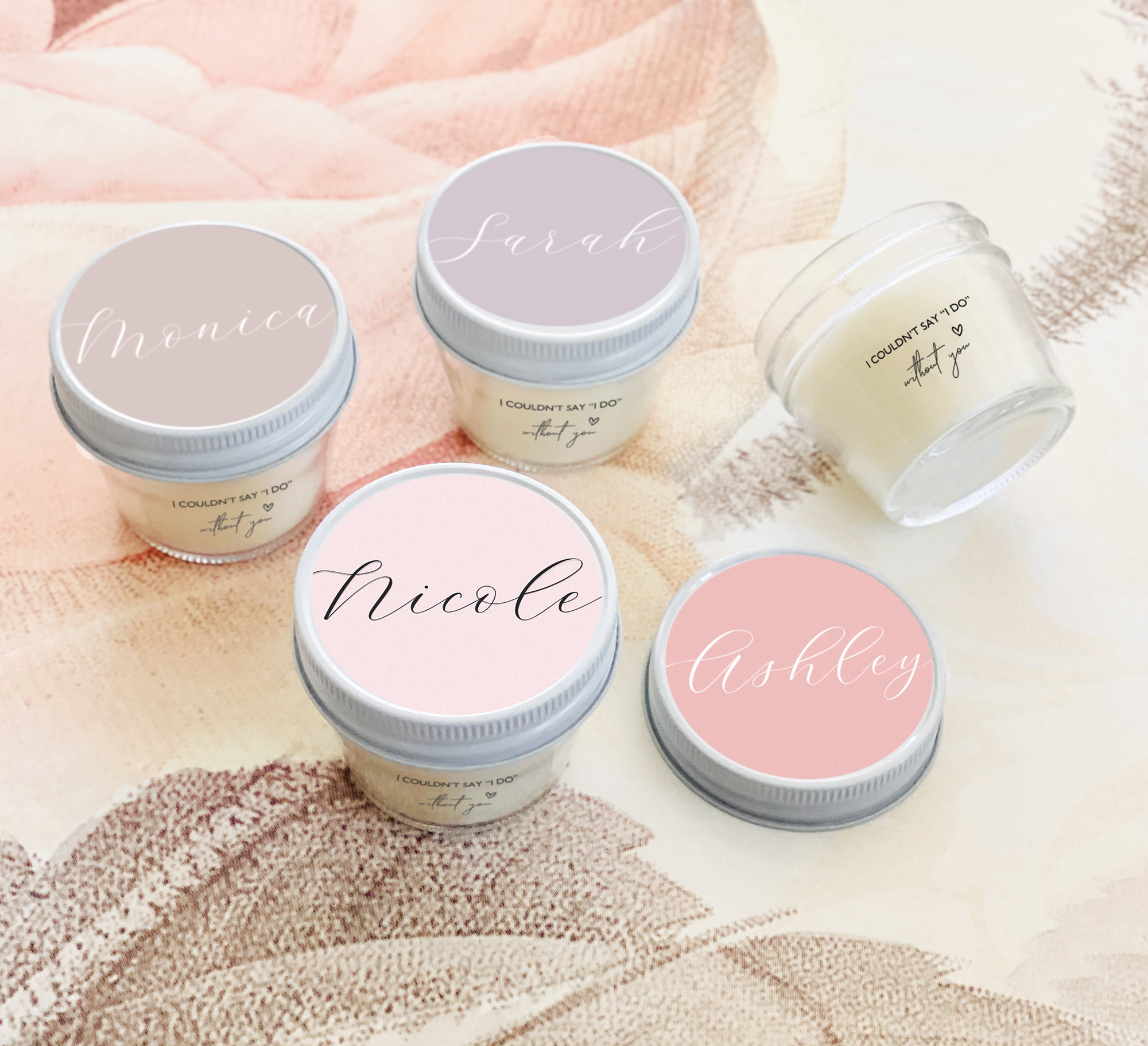 Personalized Bridesmaid Candle Jars