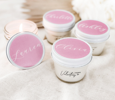 Personalized Valentine's Candle Jars