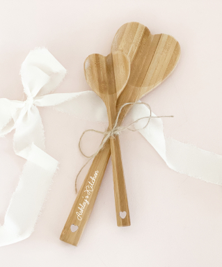 Personalized Wooden Heart Spoons (set of 2)