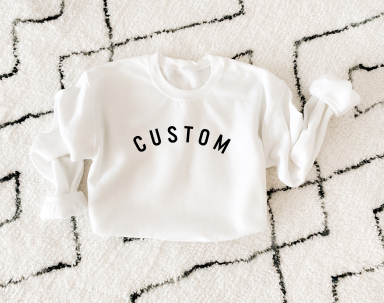 Curved Letter Sweatshirt