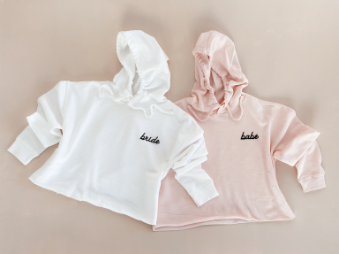 Bride & Babe Cropped Hoodies