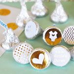 Personalized Metallic Foil Hershey's® Kisses Labels Trio (set of 108) - Baby