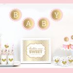 Gold & Glitter Baby Shower Decor Kit