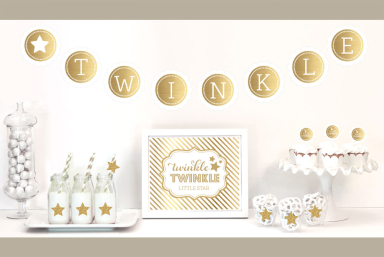 Gold & Glitter Twinkle Twinkle Party Kit