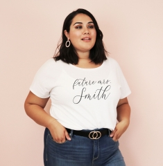 Plus Size Custom Text Shirt - Relaxed Fit