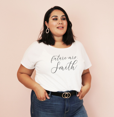 Plus Size Custom Text Shirt - Relaxed Fit