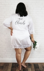 Plus Size Personalized Satin Lace Robes
