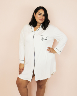 Plus Size Wedding Sleep Shirts