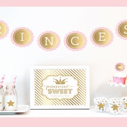 Gold & Glitter Princess Decor Kit